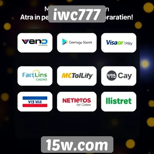 Métodos de pagamento aceitos na iwc777